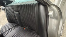 72-80 MERCEDES 450SEL 300SD Upper Rear Seat Section Dark Gray/Black *HAS TEARS* picture