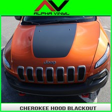 Hood blackout Decal trailhawk Matte Black vinyl Fits: Jeep Cherokee KL 2014-19 picture
