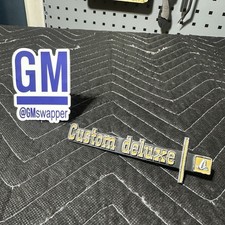 1973-1974 Squarebody Chevy C10 K10 C/K Truck CUSTOM DELUXE DASH EMBLEM 326955 GM picture