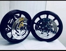 Harley David FLH  Ultra ALL Black 9 Spoke Wheels low maintenance 5 year warranty picture