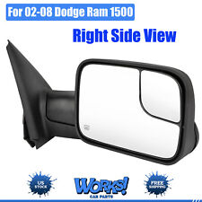 For 2002-08 Dodge Ram 1500 Power Heated Flip-Up Right Side View Tow Mirrors Pair picture