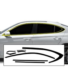 Fits Genesis G70 2019-2026 Side Chrome Delete Decal Blackout Vinyl Film Trim picture