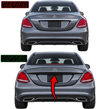 CHROME DELETE BLACKOUT VYNIL FOR 2015-2021 MERCEDES C CLASS W205 TRUNK TRIM picture