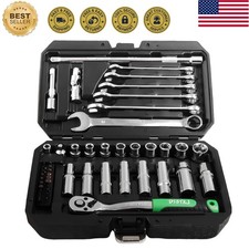 49-Piece Boat Tool Kit For Motor Boats,1/4 3/8 Inch Marine Boat Plug Wrench picture