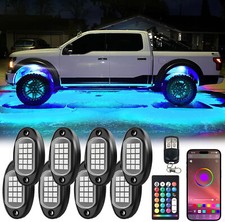 OffRoad 8 Pods RGB LED Rock Lights Underglow Underbody Car Truck Neon Lamp Music picture