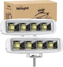 Nilight Marine LED Navigation Lights 2PCS 72W White Flood Beam Lights picture