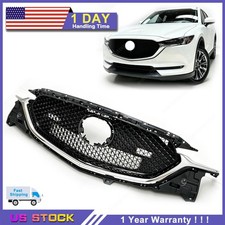 Fit 2017-2021 Mazda CX-5 Front Upper Grille+Chrome Molding Trim KB8D-50-710J NEW picture