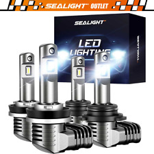 4x 9005 H11 LED Headlight Bulbs Conversion Kit High Low Beam Bright White 6500K picture