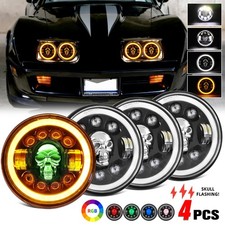 4PCS RGB Skull 5 3/4