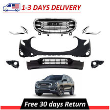 New Complete Front Bumper Grille With Fog Lamp Cover For 2018-2021 GMC Terrain picture