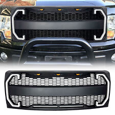 AMERICAN MODIFIED Raptor Style Mesh Grille w/Turn Lights for 2009-2014 Ford F150 picture