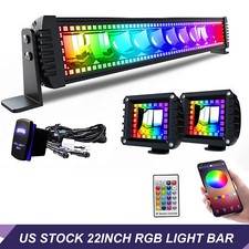 22inch LED Light Bar RGB Color Changing Chasing Strobe Remote Control for Chevy picture