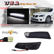 For 2008 2009 Pontiac G8 GT GXP Smoked Front Bumper White LED Side Marker Lights picture