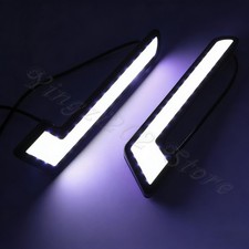 2pcs Universal COB White LED L - Shape DRL Daytime Running Lights Driving Lamps picture