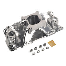 Polished Aluminum Single Plane Intake Manifold for SBC Chevy 350 400 1957-95 picture