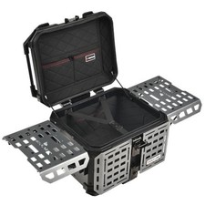 45L Motorcycle Top Case Universal Aluminum Tail Box Titanium Black picture
