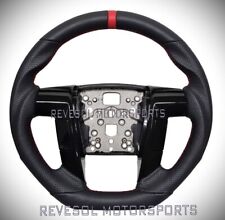 REVESOL Black Sports Flat Steering Wheel Red Strip for 2011-2014 FORD F150 SVT picture