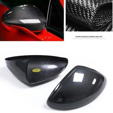 For Porsche 718 Boxster Cayman 2016-2023 Carbon Fiber Rear Side Mirror Cover Cap picture
