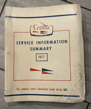 1977 Cessna SERVICE INFORMATION SUMMARY Manual OEM Original Flaws .   Read .. picture