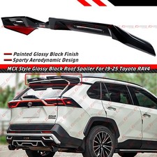 For 19-25 Toyota RAV4 MCX Style Gloss Black Rear Top Roof Spoiler Wing Extension picture