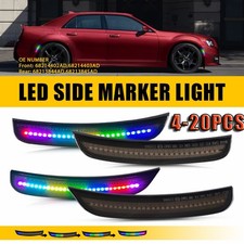For 2015-23 Chrysler 300 300C RGB Dynamic Front Rear LED Side Marker Lights4-20x picture