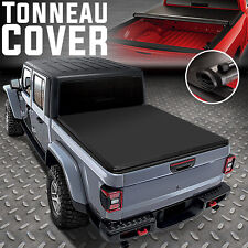 FOR 20-23 JEEP GLADIATOR JT PICKUP TRUCK BED SOFT LOCK & ROLL-UP TONNEAU COVER picture