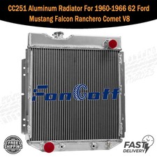 CC251 Aluminum Radiator For 1960-1966 62 Ford Mustang Falcon Ranchero Comet V8 picture