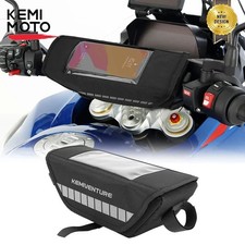 Universal Motorcycle Handlebar Bag Touchscreen Phone Storage BMW Suzuki Kawasaki picture