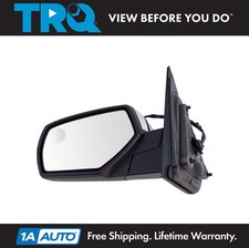 TRQ Mirror Power Heated Chrome Driver LH Fits 2014-18 GMC Sierra 1500 picture