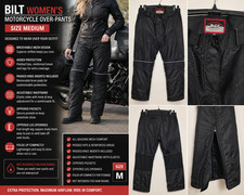 BILT Women’s Size Medium Motorcycle Mesh Over-Pants w/ Knee Pads / All-seasons picture