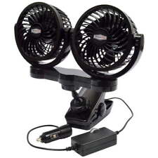R-Pro Car Fans 12-Volt Adjustable Dual Fan with Mounting Clip, 7.5 Foot Cord picture