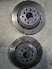 GiroDisc 2 Pieces Floating Slotted Brake Rotors for 08-17 Subaru STI [Rear] picture