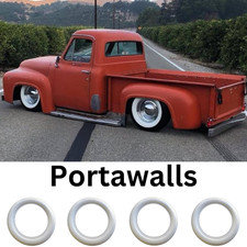 Portawalls 16 inch rim whitewall Car Tire insert Trim set 4 pcs. picture
