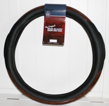 Rig Matters 65207 Black Woodgrain Steering Wheel Cover for 18
