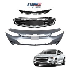 Fit For 2016 2017 2018 Chevy Malibu Front Bumper Cover & Upper and Lower Grille picture