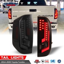 Smoke Bumper Pair For 2014-2021 Toyota Tundra Tail Lights LED DRL Brake Lamps picture
