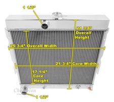 4 Row Queen Champion Radiator 22