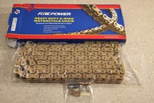 NEW Fire Power Gold X-Ring Drive Chain 520x120 & Master Link 6574 KC picture