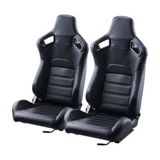 Uimoso 2Piece Racing Seat Set with Adjustable Sliders and PVC Leather Upholstery picture