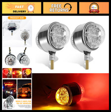 2PCS 17-LED Dual Face Watermelon Turn Signal Lights, Amber & Red, 3.5