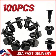 10mm Bumper Clips Hood Fender Fasteners Push Rivets Retainer 100x For Honda NEW picture