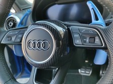 Fit Audi A3 A4 A5 TT TTS TTRS R8 17-20 Carbon Fiber Steering Wheel Center Cover picture