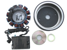 32AMP Complete Charging System fits Harley Evo & S&S sealed rotor black RR picture