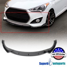 Fits 2013-2017 Hyundai Veloster Turbo Front Splitter Spoiler Lip Glossy Black picture