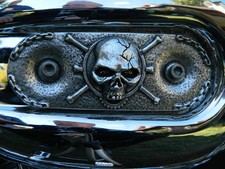 SKULL metal air filter cover insert for Harley Davidson sportster 883 motorcycle picture