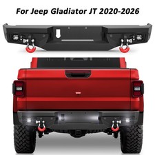 Steel Rear Bumper For Jeep Gladiator JT 2020-2026 W/ LED Light & D-Rings picture