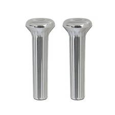 NEW Fits For1968-70 GM Cars Chrome Ribbed Door Lock Knobs Plastic - Pair USA picture