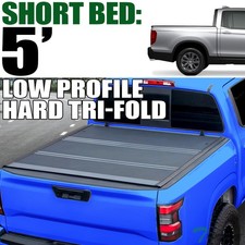 TLAPS For 2017-2026 Ridgeline 5.3 Ft Bed Low Profile Hard Tri Fold Tonneau Cover picture