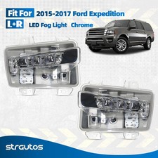 For 2015 2016 2017 Ford Expedition LED Fog Light Chrome Right + Left  Pair picture