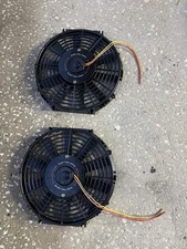 TWO USED 12 Inch Mishimoto Slim Electric Puller Fans 1150 CFM picture